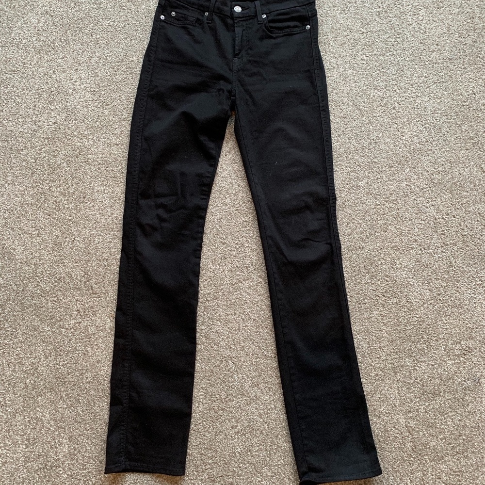 7 For All Mankind b(air) - Black Straight Leg
